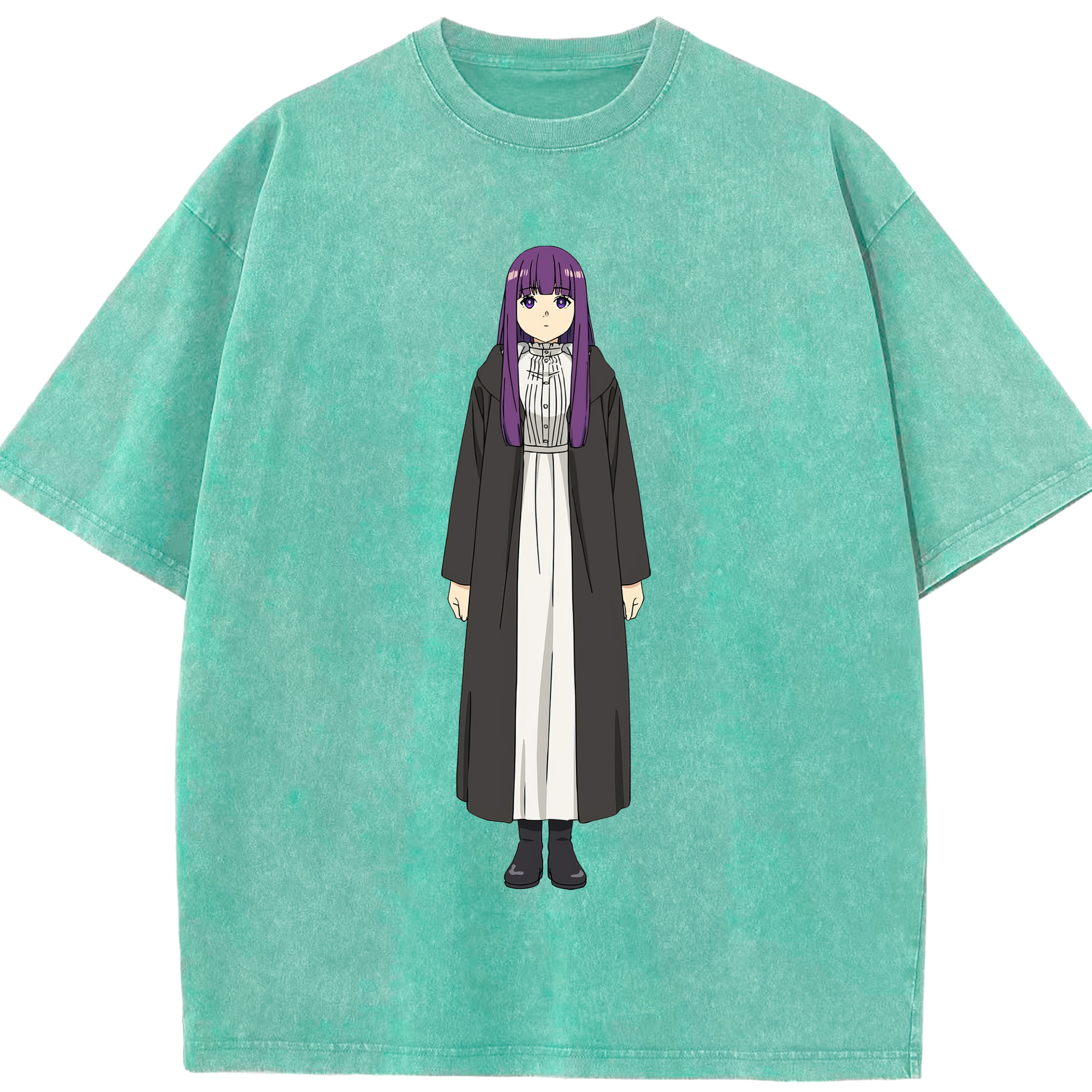 （画像用） 葬送のフリーレン Frieren 綿100% ヴィンテージ風 半袖Tシャツ（フロントプリント）